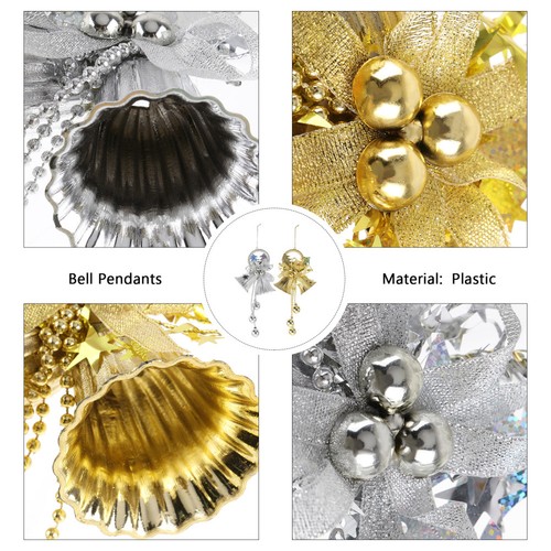 2Pcs Christmas Hanging Ornaments Dress-up Bell Pendants Christmas Decor Supply - Zdjęcie 4 z 12