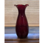 Vintage mid-century anchor hocking, ruby red vase