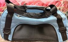 Pet Cat Carrier Airline Approved Soft-Sided Portable Small Blue Bag