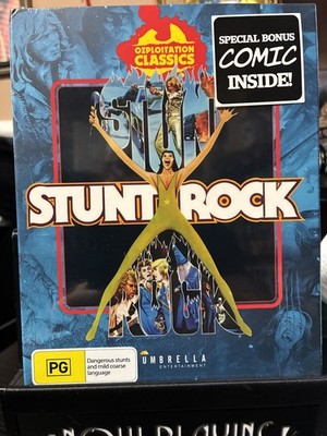 Stunt Rock Blu-Ray Umbrella Entertainment W/ Slipcover Region Free
