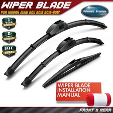 3pcs 22 14 12 Windshield Wiper Blades For Nissan Juke 2011 2012-2017 3pcs 22 14 12 Windshield Wiper Blades For Nissan Juke 2011 2012-2017