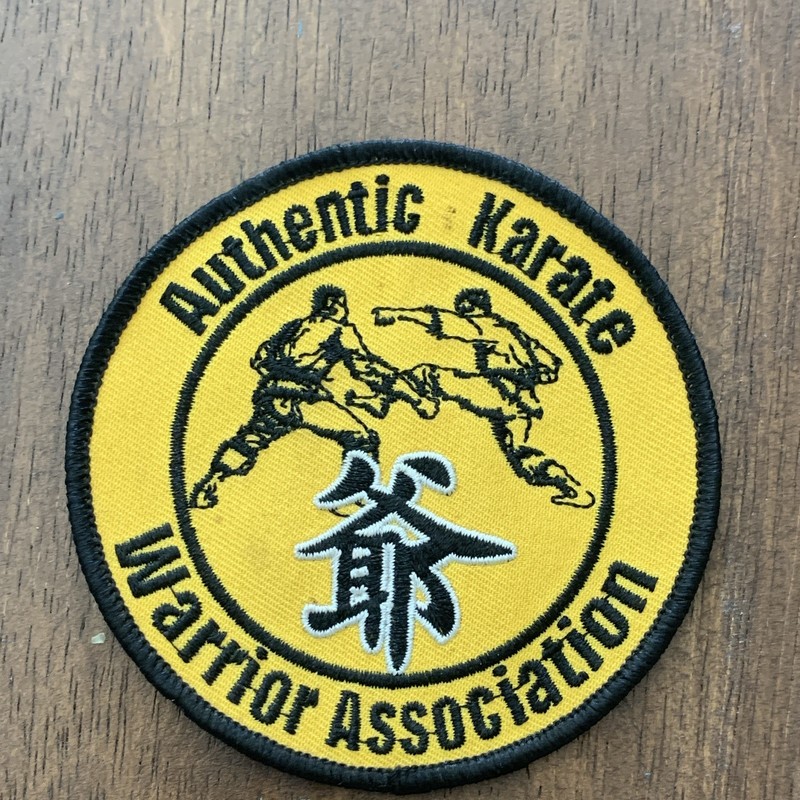 Authentic Karate Warrior Association Embroidered Patch Karate Yellow/Black