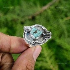 Daughters Day Sale Tibetan Turquoise Stone Stackable New Ring Jewelry 925 Silver