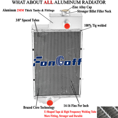 4-Row Radiator For John Deere JD400 1520 2030 2020 2640 AR65715 AT20847 - Picture 1 of 7