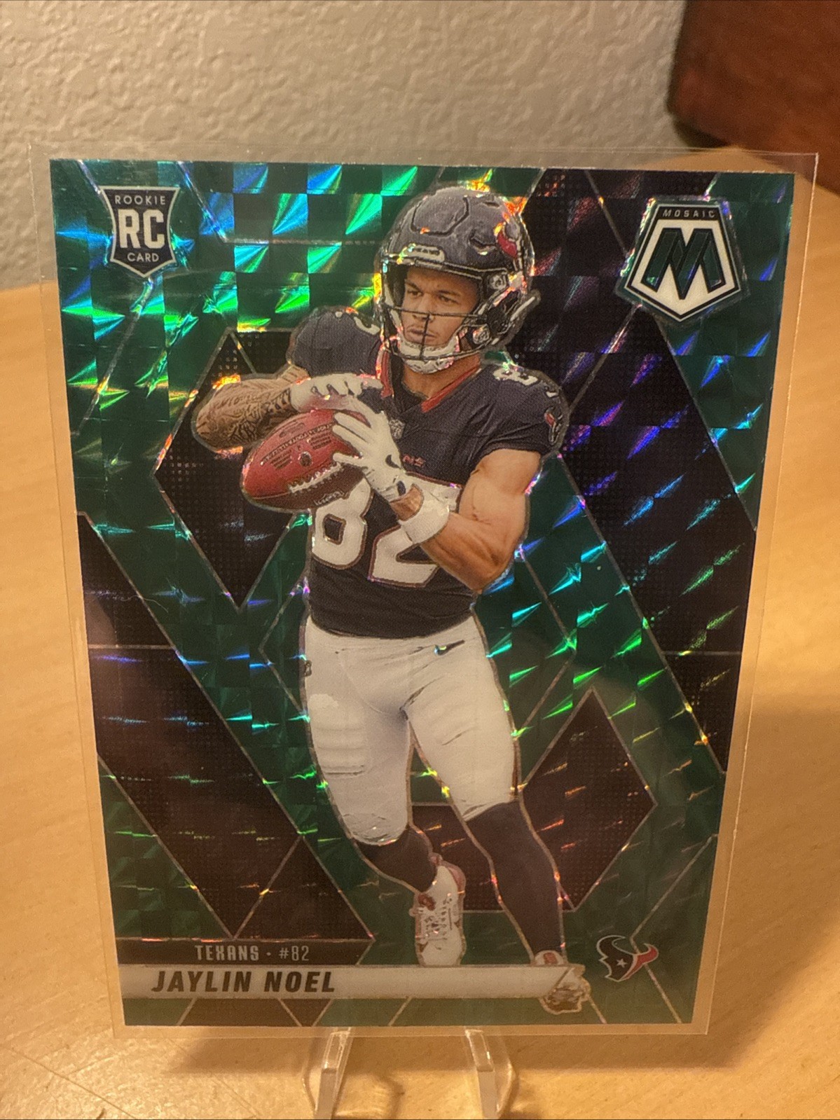 2025 Panini Mosaic - Jaylin Noel Green Prizm (RC) #373 Texans NFL Trading Cards