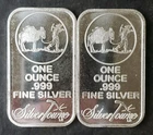 Two SilverTowne 1oz Silver Prospector Bars