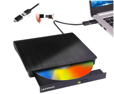 External DVD Drive USB 3.0 Type-C USB C Portable DVD Player for Laptop Disk Dupl
