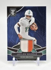 2024 TOTALLY CERTIFIED JAYLEN WADDLE 2 COLOR PATCH MIRROR BLUE #d/75