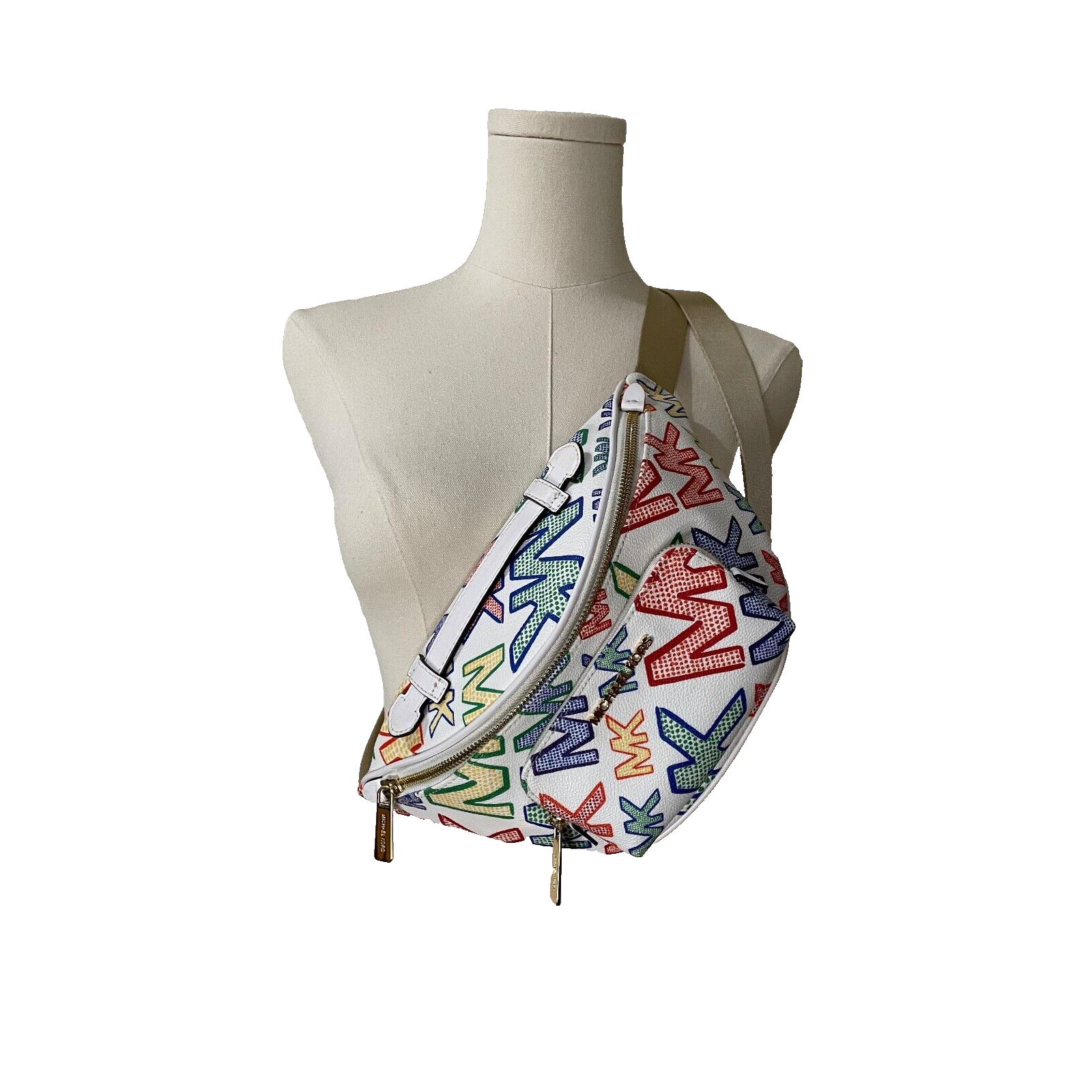 Michael Kors PRIDE Erin Graphic Logo Belt Bag Bright