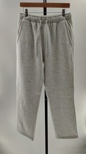 Quince Women Everyday Fleece Straight Leg Sweatpants Light Heather Grey Pants M