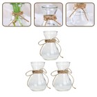 3 stücke Glasvase transparent Glas Blumenbehälter einfache Art Glasvase