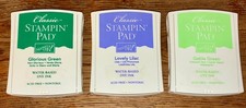 Stampin' Up Classic Dye Ink Pads: Glorious Green, Lovely Lilac Gable Green