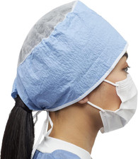 Surgical Cap - Blue, Disposable Scrub Cap with Tie Closure, O.R. Head Covering f