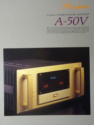     Accuphase A-50V Prospekt in englischer Sprache. Sehr guter Zustand    