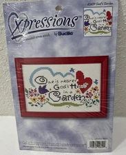 Xpressions Counted Cross Stitch Kit #42609 God's Garden by Bucilla Sealed 