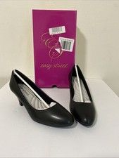 New Easy Street Womens Fabulous Cone Heel Pumps - Black 8N