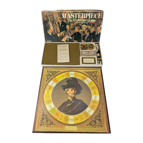 Vintage Masterpiece The Art Auction Board Game 1970 Parker Brothers Complete