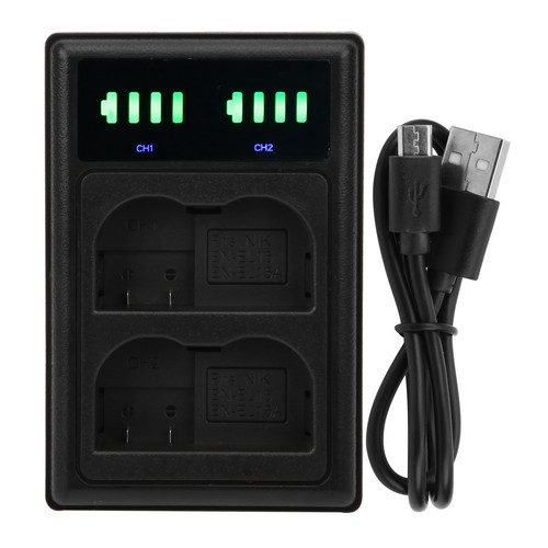 Micro/Type‑C Dual Port Camera Double Display Dual Dock Charger For EN‑EL15/EL FY - Afbeelding 9 van 20