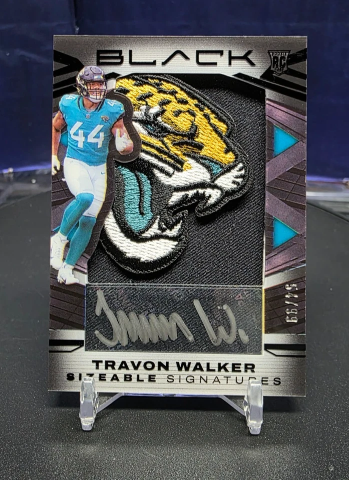 2022 Panini Black Sizeable Signatures Travon Walker Jumbo Jaguars Patch* READ🔥 - Image 2 of 4