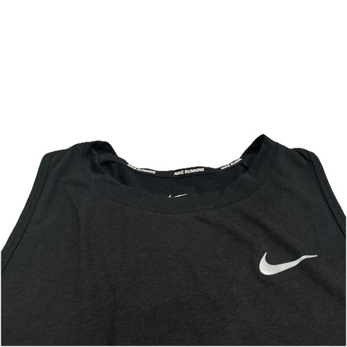 NIKE Dri Fit Tank Top Women’s Small Mesh Back White Logo Swoosh Gym Workout Run - Picture 4 of 4