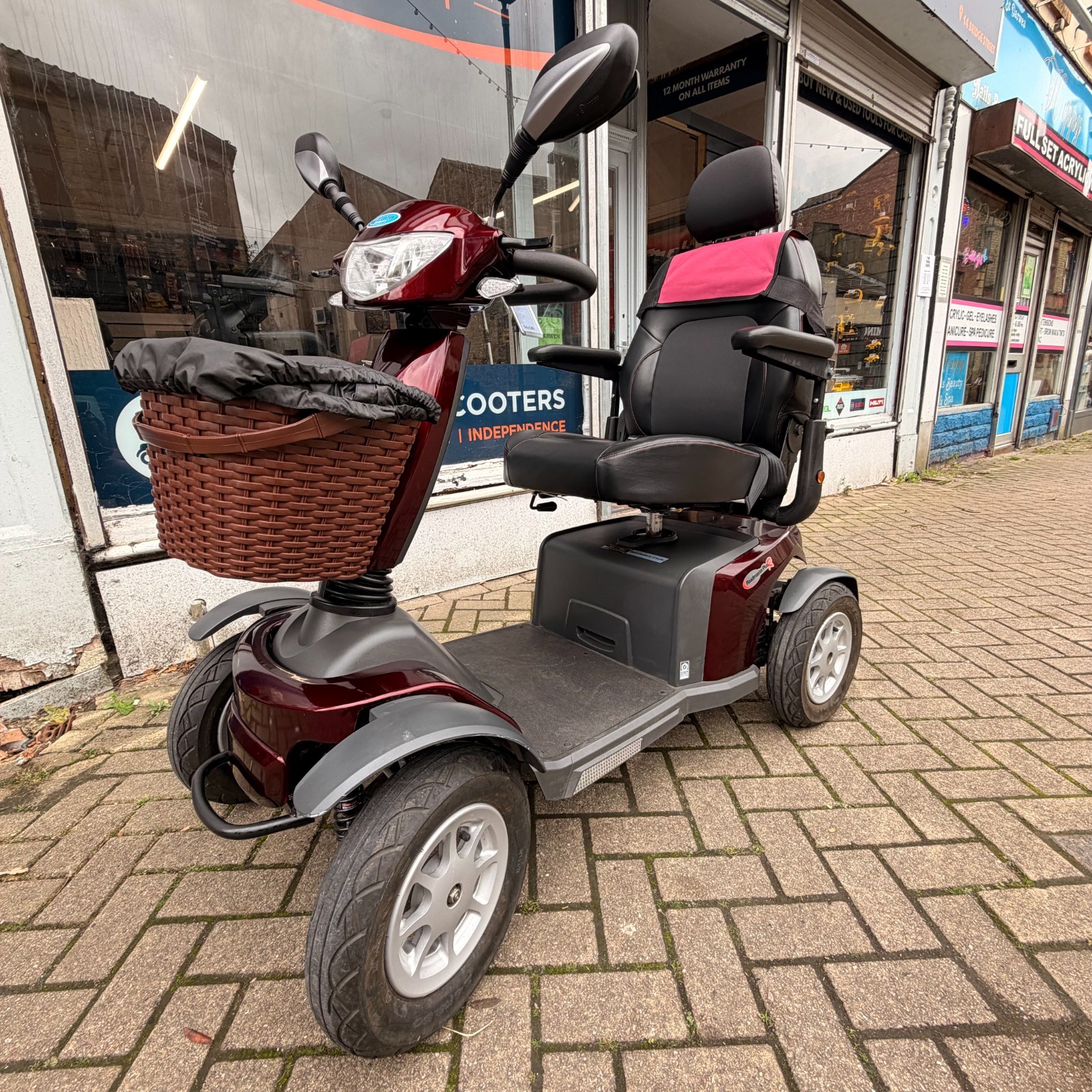 Eden Mobility Roadmaster Plus R 8mph Road Legal Mobility Scooter Burgundy photo 2