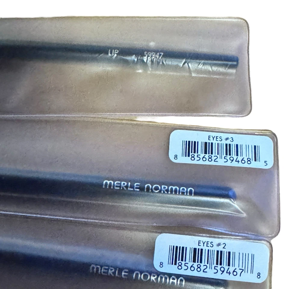 Pinceles cosméticos Merle Norman ojos #1, #2, #3 y aplicación de maquillaje de labios nuevos Foto 3 de 3