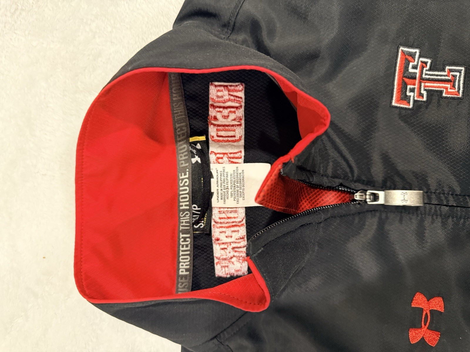 Under Armour Texas Tech Red Raiders Full Zip Jacket Black Red NCAA thumbnail 3