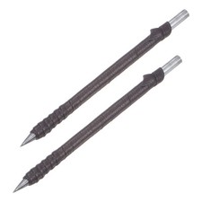 5.3" Tungsten Carbide Round Pointed Tip Leather Cloth Handle Wood Chisel 2pcs