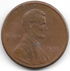 1990 Lincoln Memorial Penny Error No Rim Lower Left — photo 1