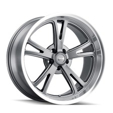 Ridler Wheels 606 18x9.5 0 Gloss Grey Machined 5x127 5x5 Qty 1 606-8973g