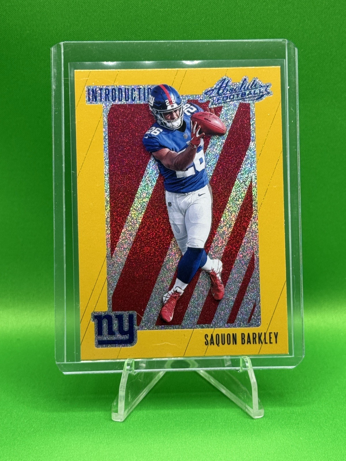 2018 Panini Absolute - Introductions Saquon Barkley #IN-SB Gold Spectrum (RC)