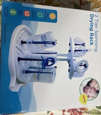 Playtex Baby 2 Tier Spinning Drying Rack Up To 12 Bottles White Sealed New 