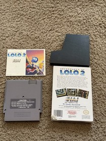 #916 NES Adventures of Lolo 2 CiB con scatola manuale Nintendo 1990 completo ottime condizioni