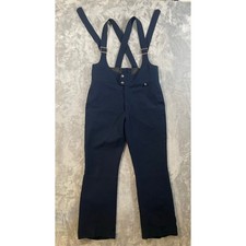 Vintage Roffe 70  s 80's blue ski snow bib pants stretch bootcut 34 retro USA