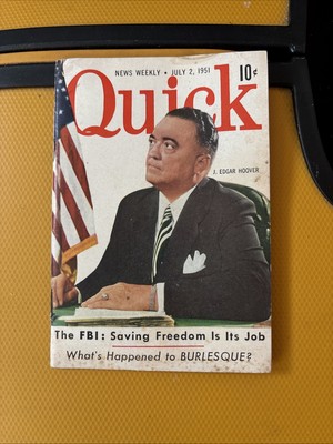Quick News Weekly Magazine July 2 1951 cover J. Edger Hoover