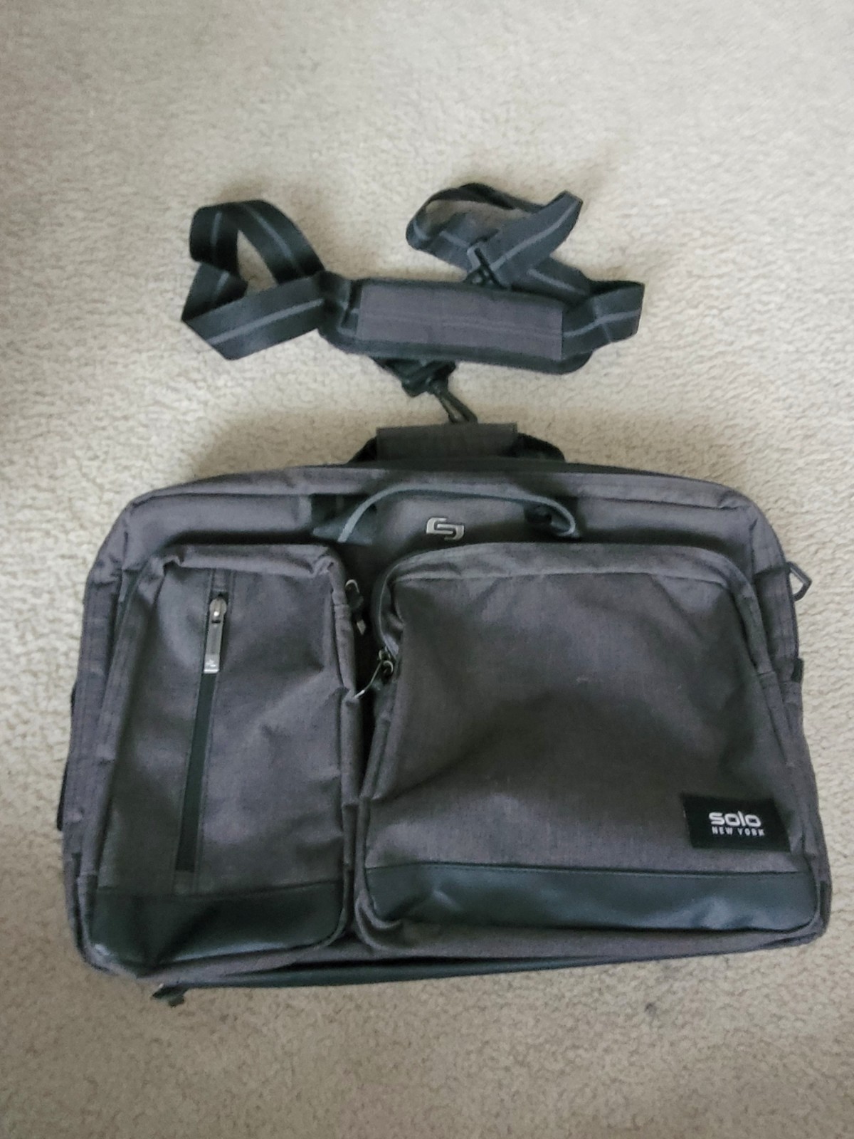 15.6 Laptop Bag Gray Convertible.