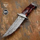 Model # 7737 Custom  Damascus Bowie Knife By Impact Cutlery Resin Handle — photo 1