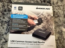 IOGEAR GSR202 USB Smart Card Reader FIPS 201 PIV II Compliant CAC