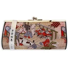 VTG 1970s Japanese Heian Kyoto Emaki Brocade Clutch Bag Tale Of Genji Scene