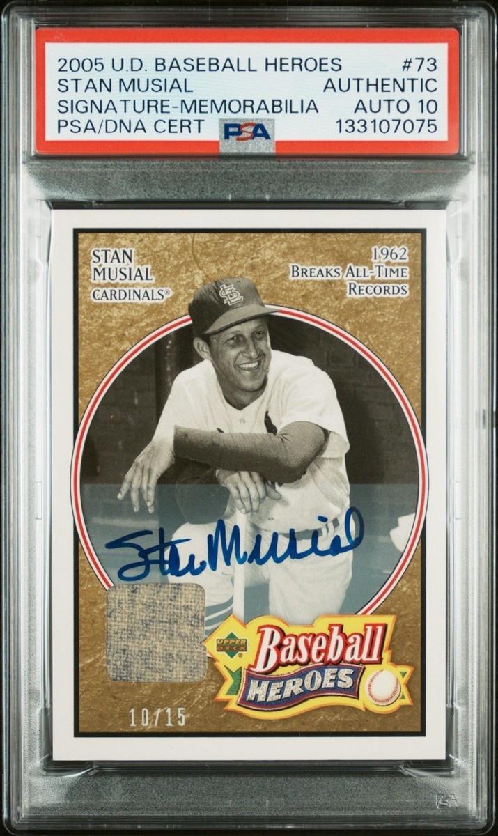 2005 UD BASEBALL HEROES Stan Musial Auto #/99 HOF 通算3630安打/475 