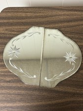 Vintage Early-Mid Century, TWIN Etched Glass Mirrors, Central Glass Company