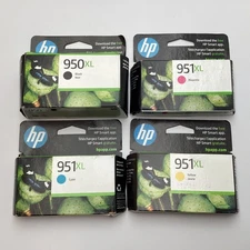 HP 950XL 951XL Ink Set - Black, Cyan, Magenta, Yellow - Exp 2024 & 2026 - All XL