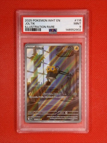 2025 POKEMON WHT EN-WHITE FLARE ILLUSTRATION RARE #116 JOLTIK PSA 9
