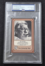 1975 ART ROONEY (Double Signed) Fleer Football Card-HOF-PITTSBURGH STEELERS-PSA