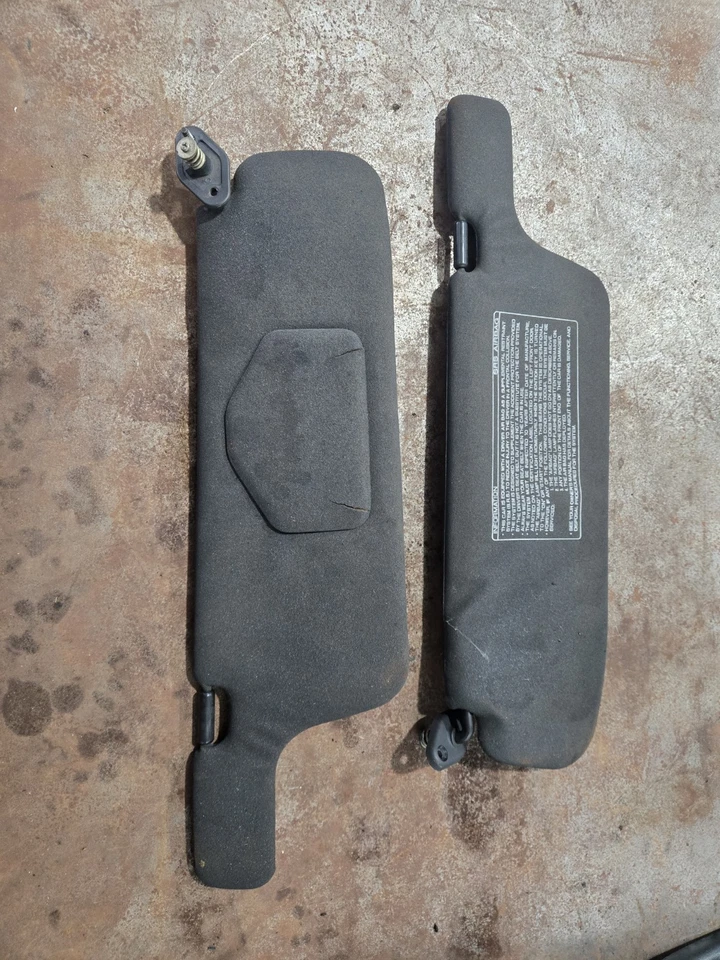Juego de parasol 90-96 Nissan 300zx Z32 negro parasoles izquierdo derecho viseras OEM Foto 4 de 4