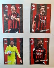 MILAN STARS 4 PLASTIC STICKERS: MODRIC, LEAO, PULISIC, MAGNAN