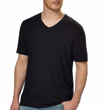 Calvin Klein Men's Short Sleeve V-neck Tee, Black, Size Medium