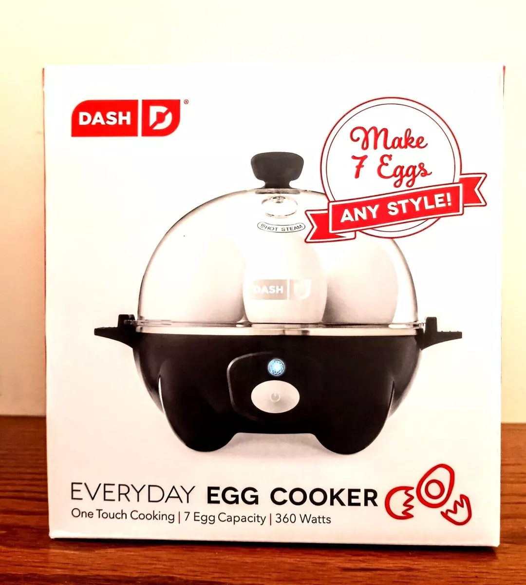 DASH EVERYDAY EGG COOKER - Rapid Electric Black 7 Egg Capacity 360 Watt  Open Box