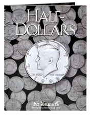 H.E. HARRIS 2698 Coin Folder HALF DOLLAR Plain - No Dates