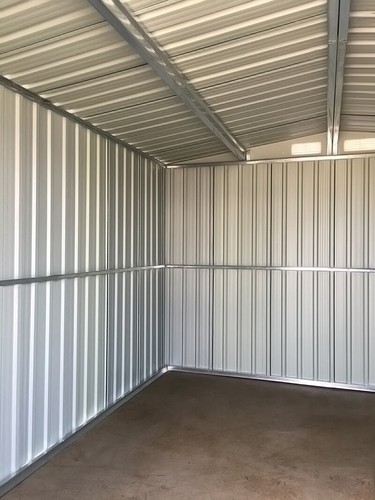 4/5/6/8/10/12FT Metal Garden Storage Tool Shed Outdoor Store Cabinet Roof House - Picture 5 of 25
